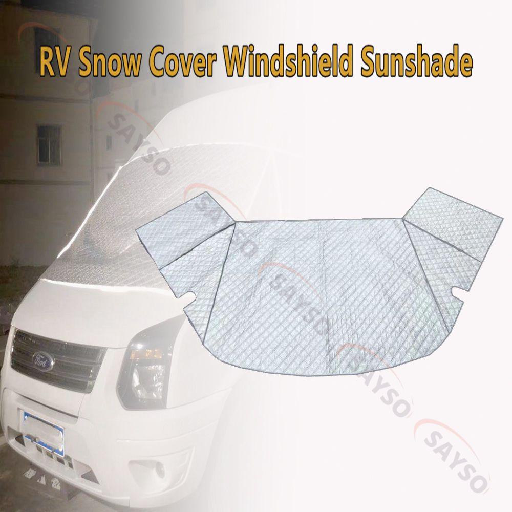 RV Snow Cover Snow Shield Windshield Sunshade Silver For Ford B-class RV V348 Campers