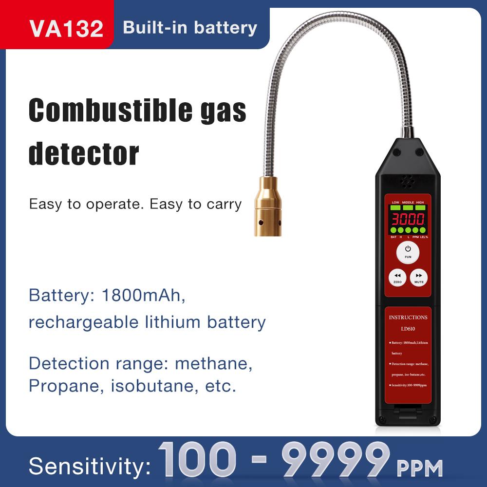 

2025 New Portable Combustible Gas Leak Detector 100-9999PPM Natural Gas Leak Detector C3H8 H2 C4H10 Gas Analyzer