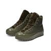 Converse Ctas Lift Ripple Hi High Top Canvas Shoes Women's Army Green 562425c