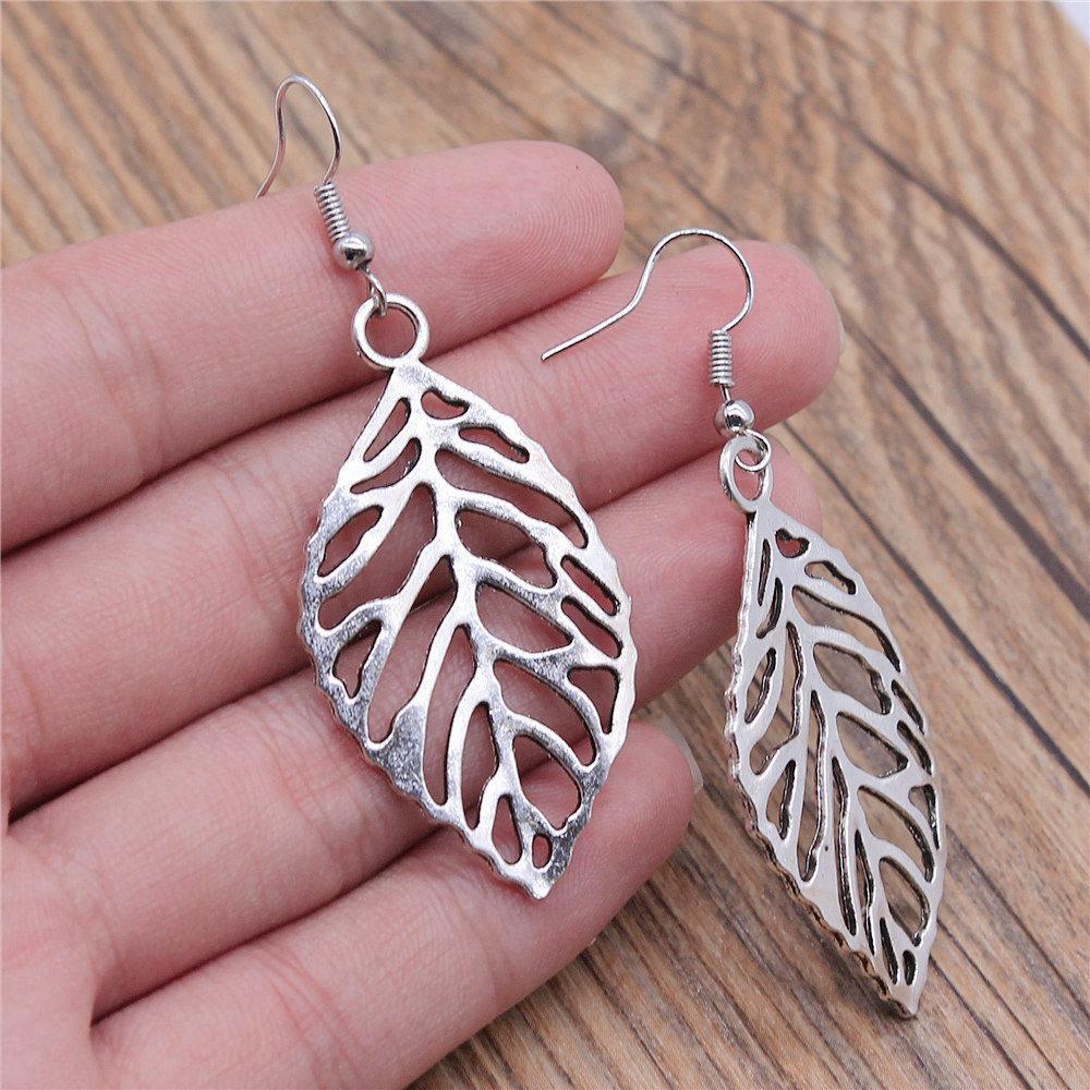 Drop & Dangle Earring Plant Four-Leaf Clover Cactus Vintage Jewelry SuppliesEarring Size 18x19mm QE021