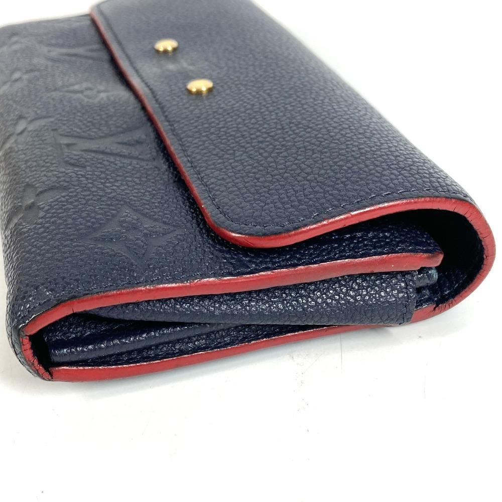 Louis Vuitton M62127 MonogramEmpreinte Portefeuille Ponneuf Long Wallet Navy/Red