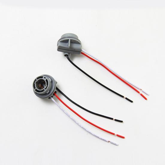 1156 BA15S Car Plug Metal Base Bulb Socket Lamp Holder Copper Core Wire