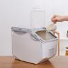 10/15kg Kuchyňský Velký Nádoba na Rýži Zásobník na Obilí Uzavřený Vlhkostěsný Plastový Nádoba na Skladování Krmiva pro Domácí Zvířata Plísně Obilní Kbelík