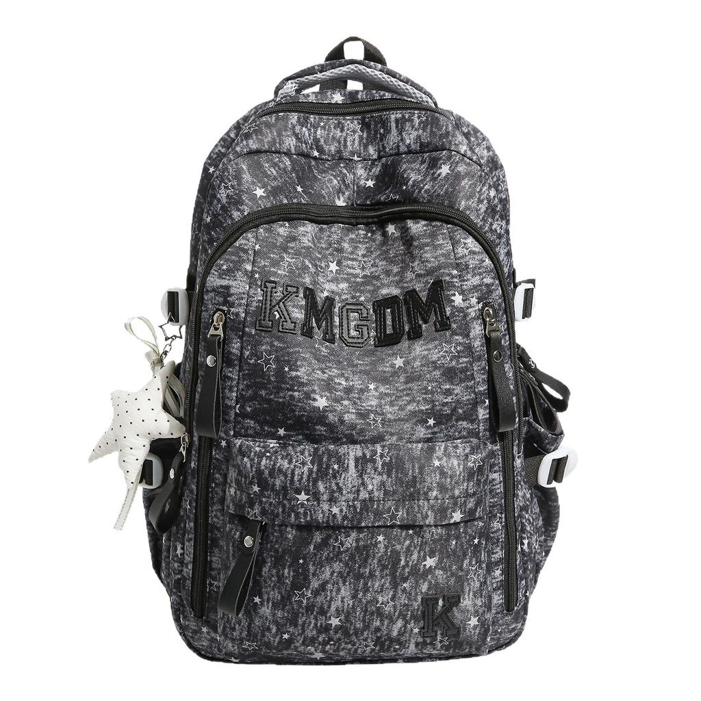 Schoolbag wholesale new pink and white letter backpack Korean ins sweet stars primary and secondary school students 1-1 grades multi-compartment