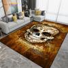 Horror Skull Art Area Rug,Carpets for Living Room Bedroom Decoration, Sofa Chair Cushion Rug,Kitchen Bathroom Non-slip Floor Mat