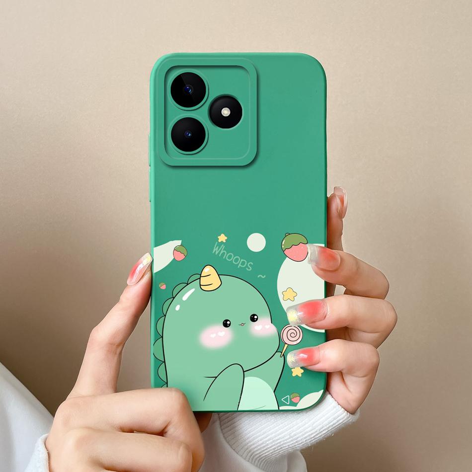 Coque Simple Pour Realme Note 50 Style Décontracté Protection Complète Anti-Choc Coque Arrière Silicone Liquide Doux Modèle RMX3834 Coque