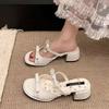 Cool New Style Thick-soled Chunky Heel Platform Women's Shoes