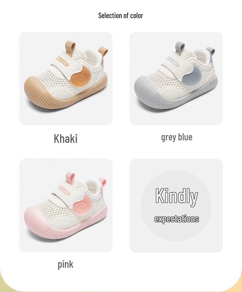 Summer Mesh Breathable Toddler Sandals - Boys & Girls, Soft Sole, Ideal for One-Year-Olds