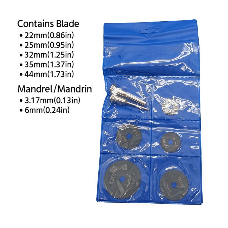 8pc High-Speed Steel Saw Blade Set for Wood, PVC, Plastic Cutting