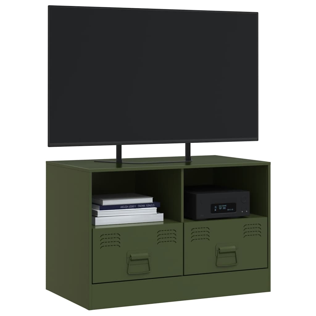 Vidaxl Szafka Pod Telewizor, Oliwkowa, 67X39X44 Cm, Stalowa