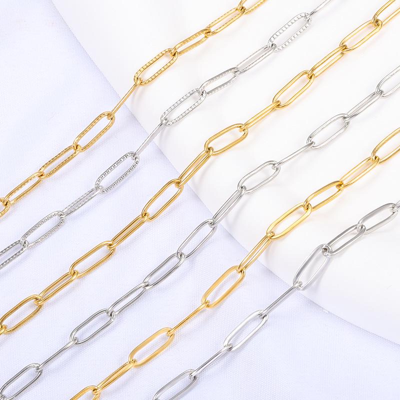 Stainless Steel Oval Link Chain for DIY Jewelry Making: Necklaces & Bracelets
