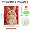 Handmade DIY Pearl Painting Photo of The Little White Rabbit Theme Bedroom Living Room Frameless Diy Handmade Sticky Diamond Creative Canvas Painting