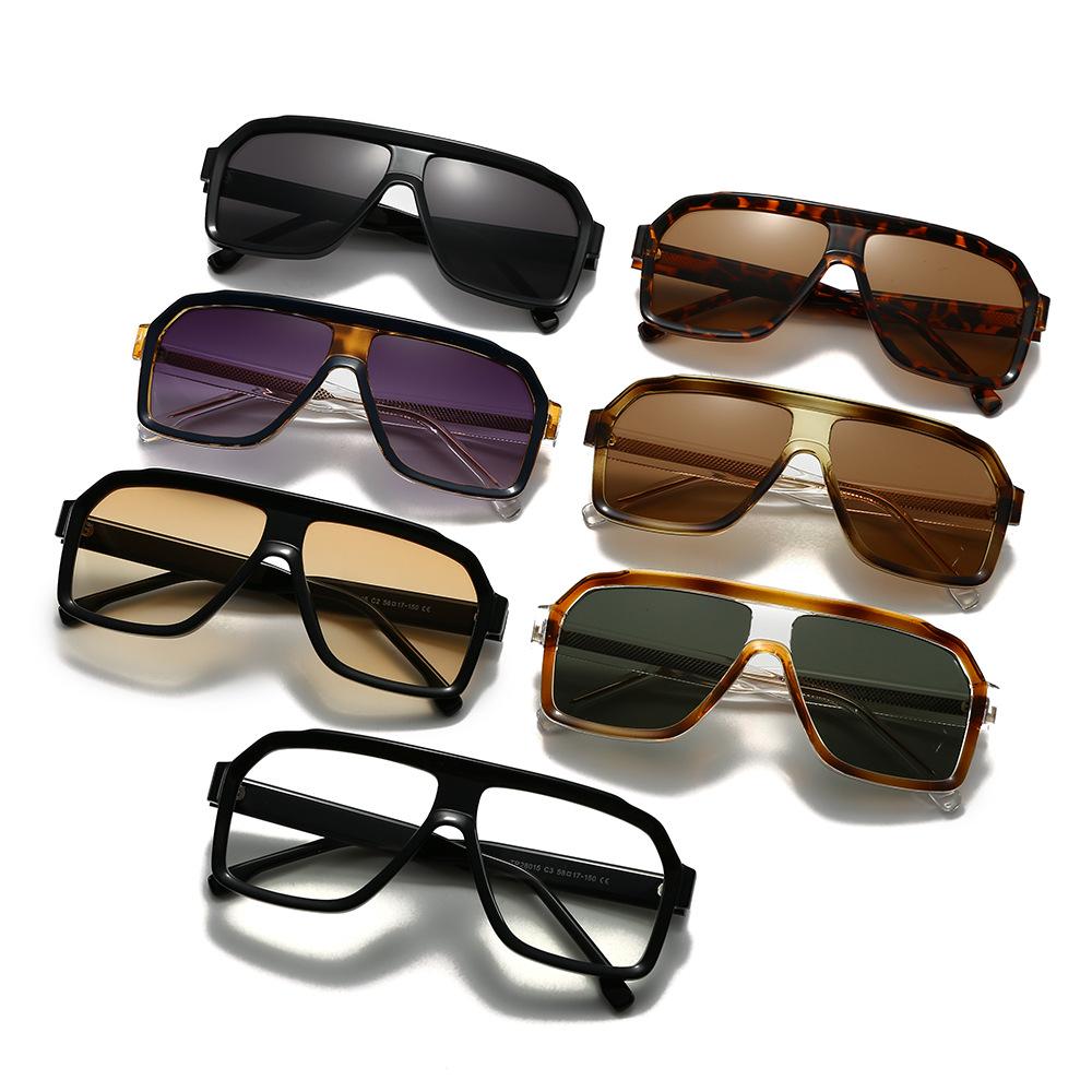  Oversized Retro Men Pilot Sunglasses Fashion Gradient Women Luxury Shades UV400 Outdoor Driving Square Sun Glasses