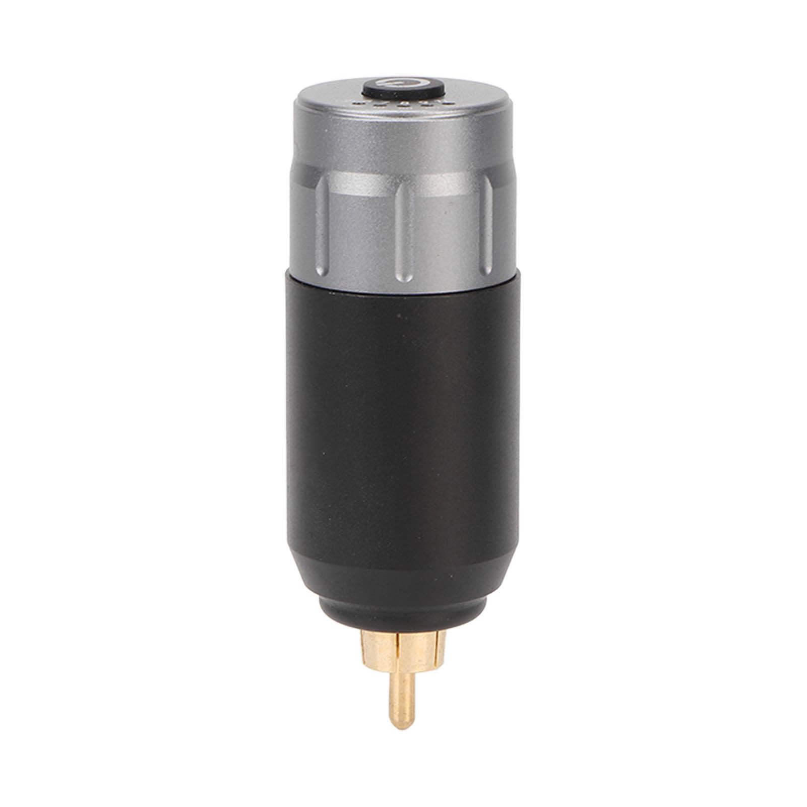 

Беспроводной источник питания для татуировки с регулировкой напряжения, алюминиевый сплав, USB-перезаряжаемая RCA-машинка для татуировки серебряный серый