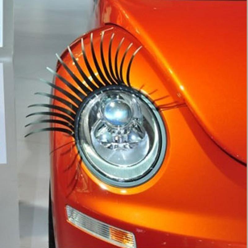 Car Sticker Individual Decoration Funny Decal  Car Headlight Charming Shapeable False Eyelashes Auto Exterior Modification