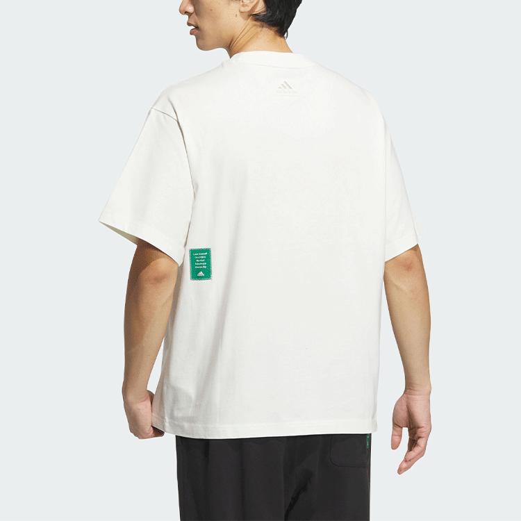 Adidas Casual Loose Round Neck Short Sleeve T-Shirt Men Tops Han-Jade-White IT3927