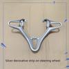 For Honda 2009-2014 2nd Generation Fit JAZZ CITY  Silver Bright Strip On the Steering Wheel  Decorative Strip