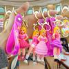 Charming Barbie Princess Rubber Keychain Cute Trendy Doll Key Accessory