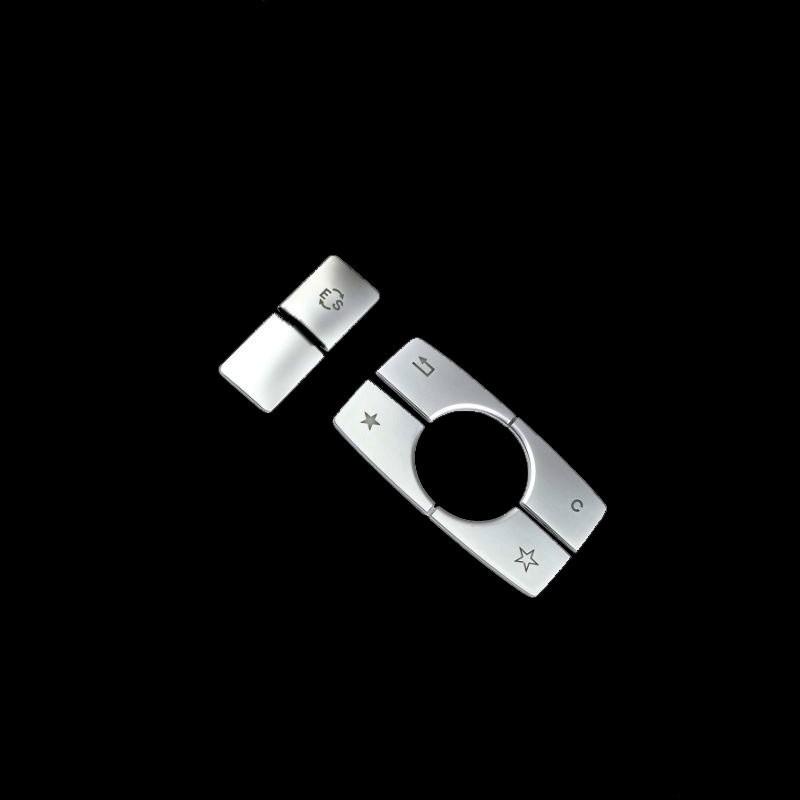 4pcs For Mercedes Benz E Class W212 2009 2010 2011 2012 2013 Car Center Console ES Buttons Multimedia Button Cover Trim Stickers