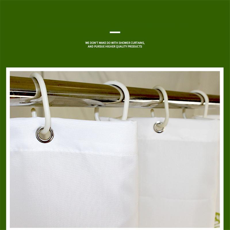 Einfacher natürlicher Zweig Polyester Duschvorhang Verdickt Wasserdicht Schimmelresistent Badezimmer Bad Trennwand Universeller Vorhang