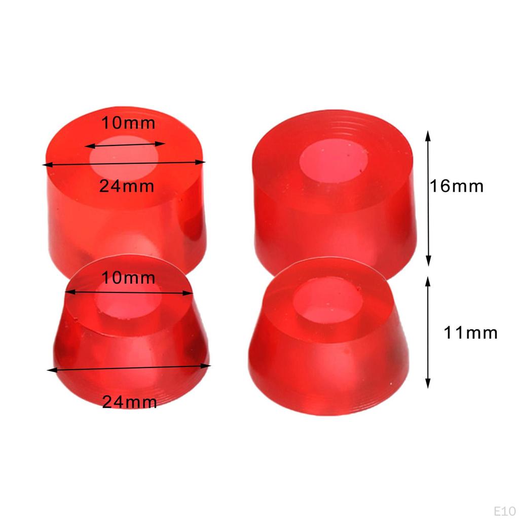 4 Pieces PU Skateboard Truck Replacement Bushing 11x16mm 7'' Trucks Bushings Longboard Rebuild Kit