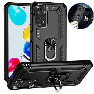 Pro Xiaomi Redmi Note 11 11S 2022 Pouzdro Magnetický kovový kroužek Držák Bumper Armor Pouzdra pro Redmi Note11 Pro 11E Pro 5G zadní kryt