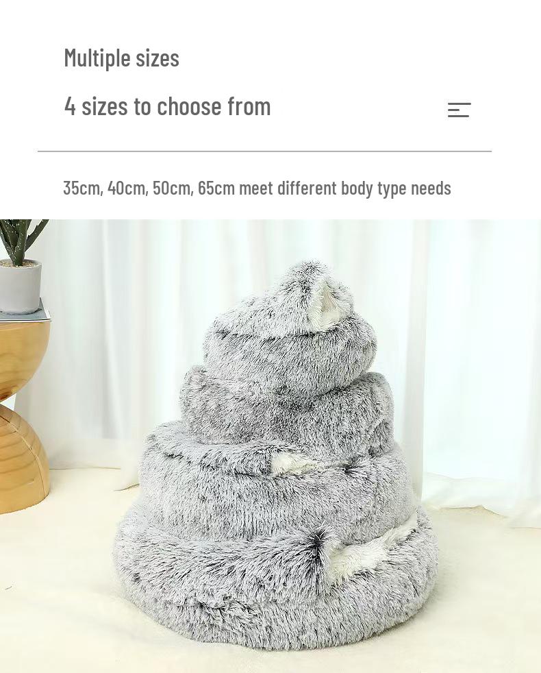 Cozy Semi-Enclosed Winter Pet Nest for Dogs & Cats