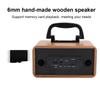 Retro Wooden Wireless   Speaker Portable Music Player for Mobile Phone PC