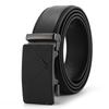 Frosted Automatic Buckle Edge Two-Layer Cowhide Belt, Business And Leisure Men'S Trendy Belt
