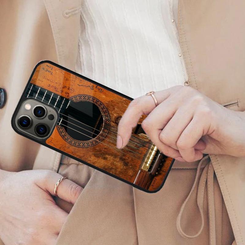 Acoustic Guitar Artistic Music Magnetic Phone Case For APPLE iPhone 17 Air 16 14 13 12 Pro Max 15 Plus Wireless MagSafe Cover