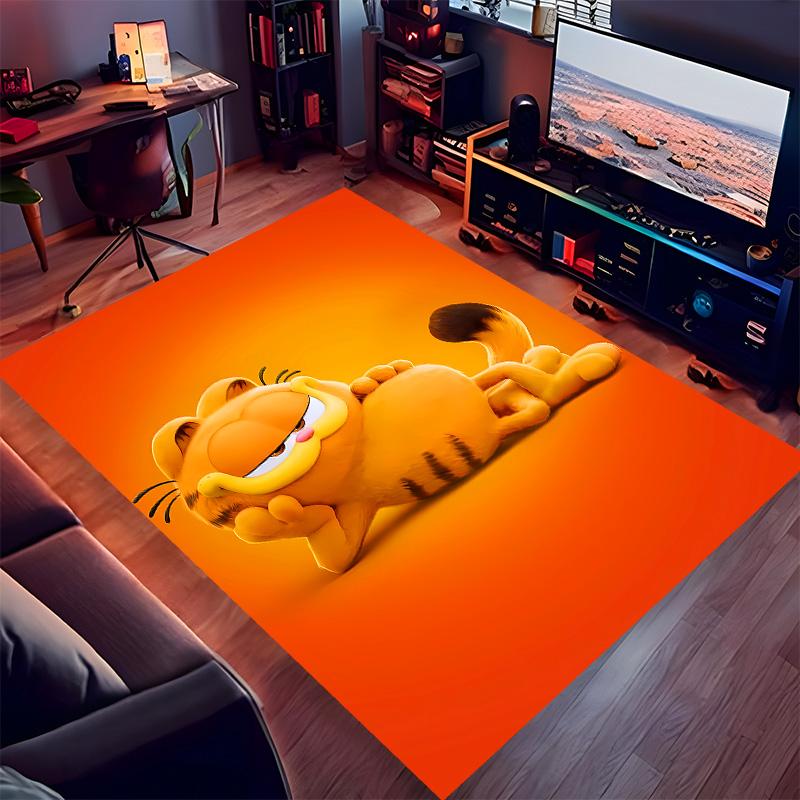 Cute Garfield Printed Absorbent Washable Carpet, Non-Slip Bathroom Mats, Kitchen Rugs, Yoga Mat,Living Room Entrance, Camping Picnic Rugs