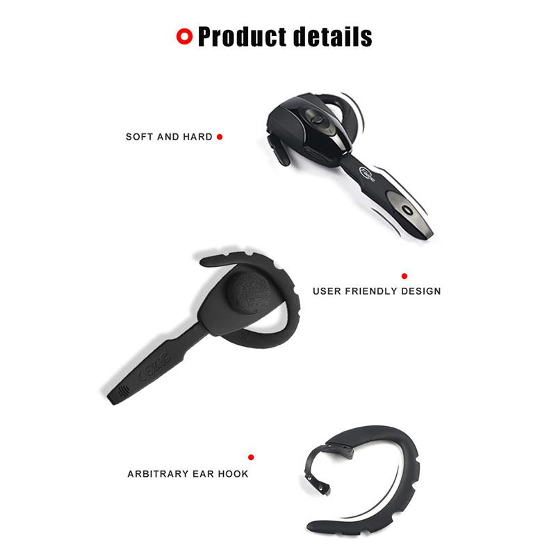 Business Bluetooth Headphone With HD Long Microphone Noise Cancel Headset Ear-Hook Painless Wear Earphones For All Smartphones AVE