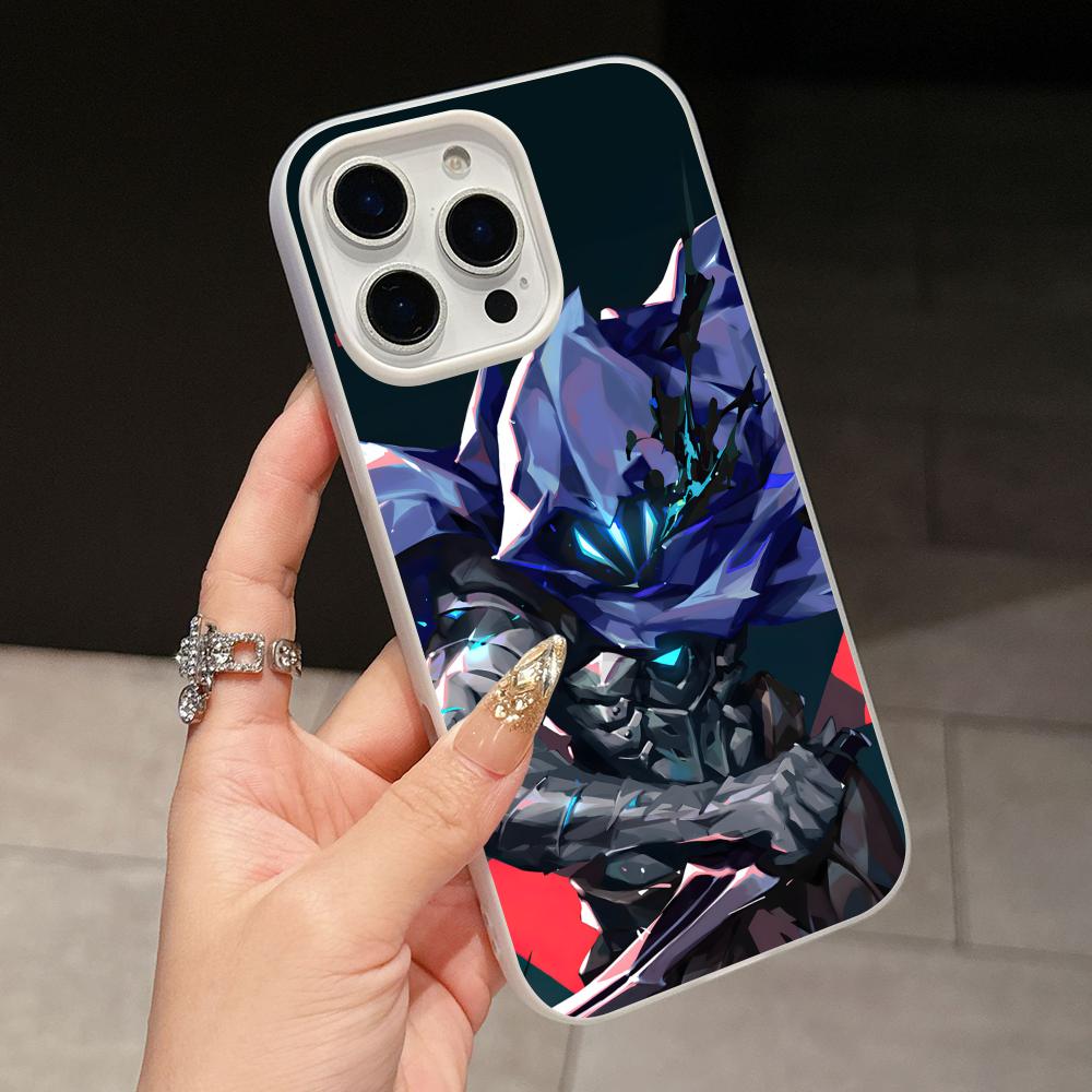 Valo Omen Phone Case for iPhone 17 16 15 14 13 12 11 Air Pro Max Plus Jelly Double layer White Cover iPhone 15 Pro Max
