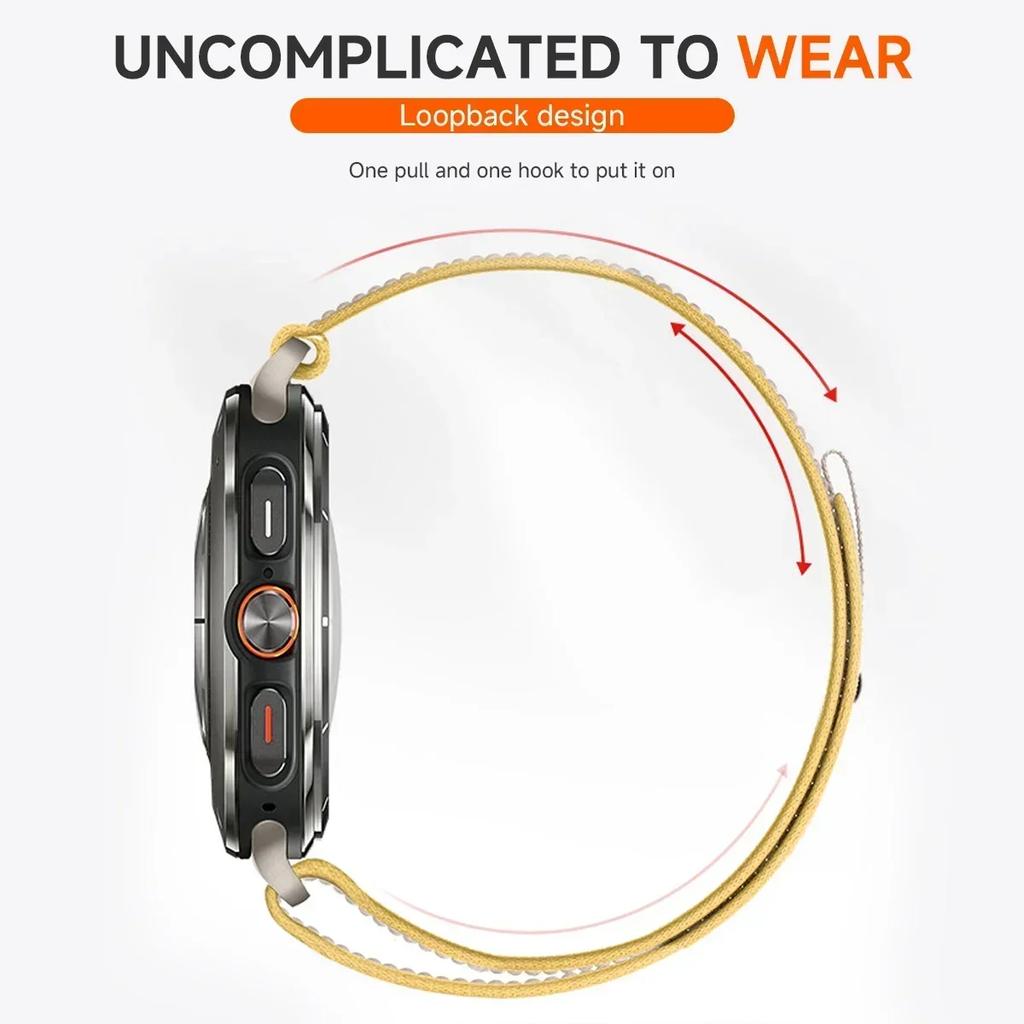 Trail Loop Nylon Strap for Samsung Galaxy Watch Ultra 47mm No Gaps Sports Bracelet Watchband for Samsung Watch Ultra band Correa