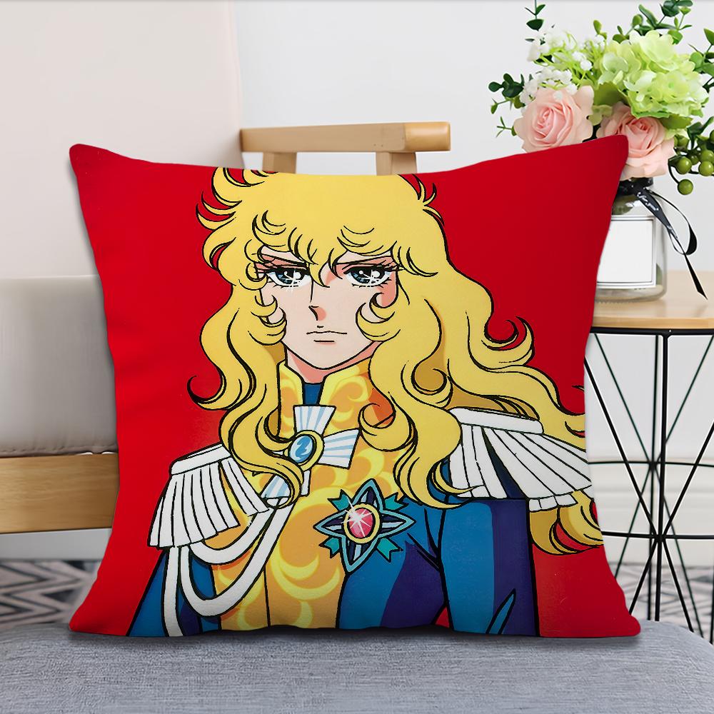 Manga Anime L-Lady O-Oscar Soft Pillow Case For Sofa Living Room Home Office Decor Protective Covers The R-Rose Of V-Versailles
