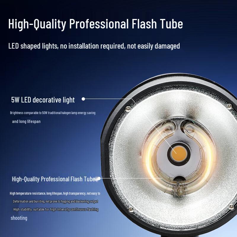 JINBEI DE250W Lampa błyskowa studyjna fotograficzna z lampą modelującą LED