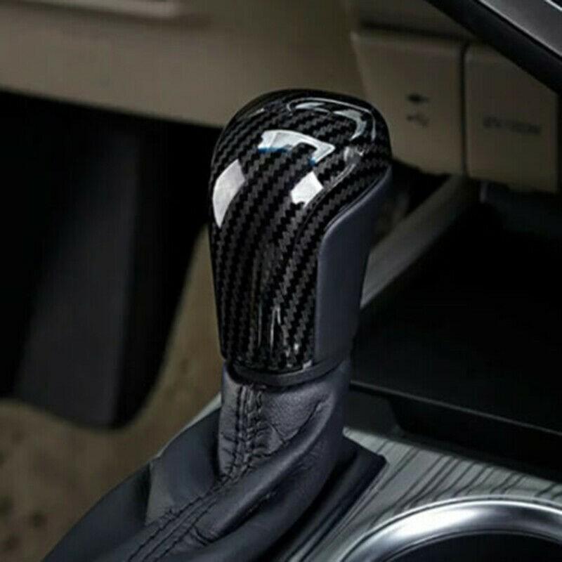 Carbon Fiber Style ABS Gear Shift Knob Cover Trim Fit For Toyota Camry 2018-2023