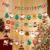 Paper Christmas Banner Pull Flag Design Garland Christmas Ornaments  Holiday Decor