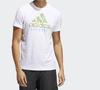 adidas T Shirts Men's White Crew Neck Moderate Straight Fit FM7528