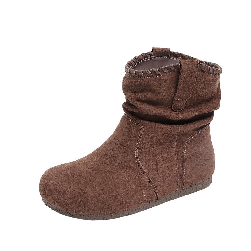 Innere Aufpolsterung kurze Stiefel Kinder Herbst Neu Maillard Stapelstiefel Mittelschaft Martin Stiefel