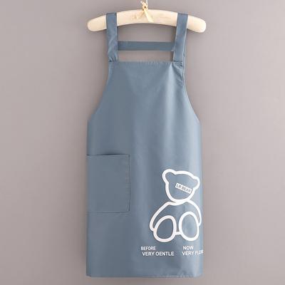 Apron Kitchen Household Waterproof And Oil-Proof Waist Can Be Fixed Logo Printing Adult Work