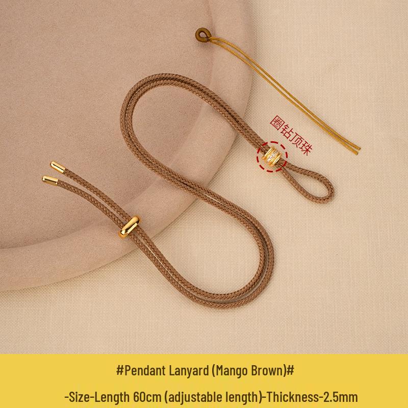 Handmade Braided Necklace with Peace Lock, Adjustable Rope, and Golden Buddha Head Pendant