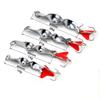 3Pcs Metal Rotating Spinner Spoon Fishing Lures Silver 10g 14g 21g 28g Trout Hard Baits with Treble Hook