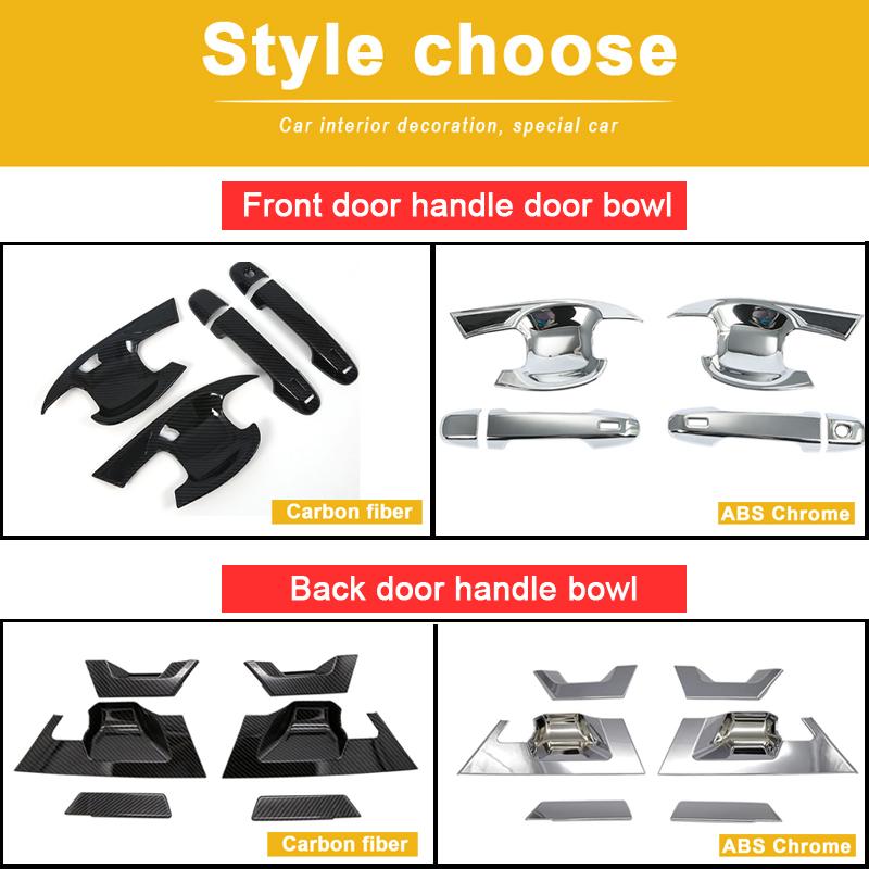 ABS cromat Autocolante pentru mânerul ușii exterioare pentru mânerul ușii Cadru bol pentru Toyota C-HR CHR 2016 2017 2018 Accesorii