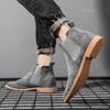 Fashion Pointed Chelsea Boots Men Comfortable Ankle Dress Boots Men Lace Up Cheap Men's Suede Shoes Casual Botas Chelsea 2024