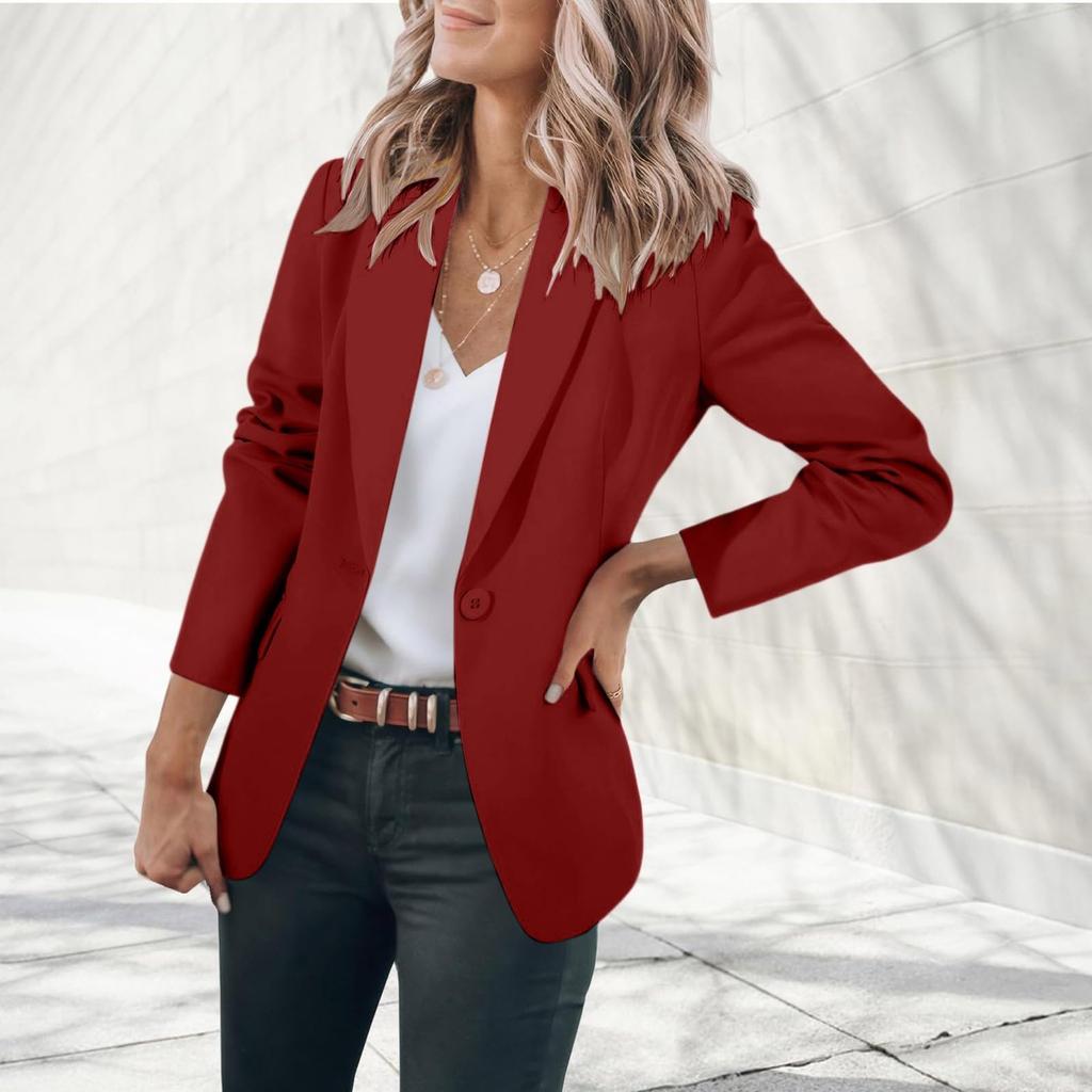 Women's Color Long Sleeve Lapel for Work Casual Commute