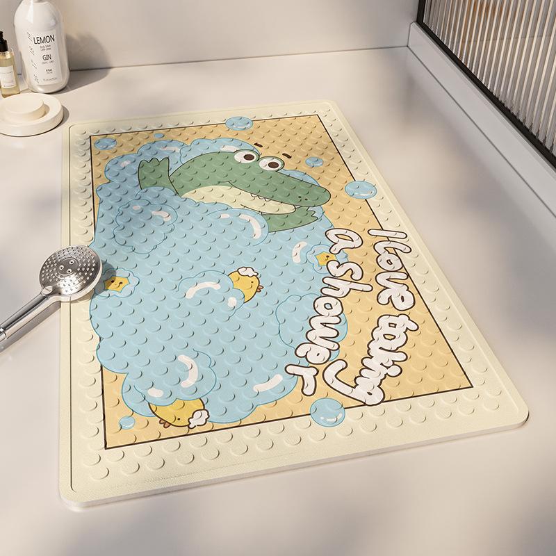 

Милий Мультяшний Килимок для Ванної Кімнати Протиковзкий Килимок для Підлоги Дитяча Душова Кімната Ванна Протипадінний Килимок для Ніг Туалет Туалет Водонепроникний Килимок 40*70cm