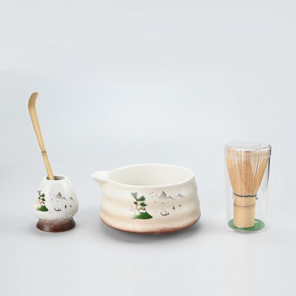 Matcha Tea Ceremony Set - 2pcs/4pcs/5pcs Traditional Kit with Bowl, Whisk & Spoon - Perfect Gift for Holidays & Home Decor
