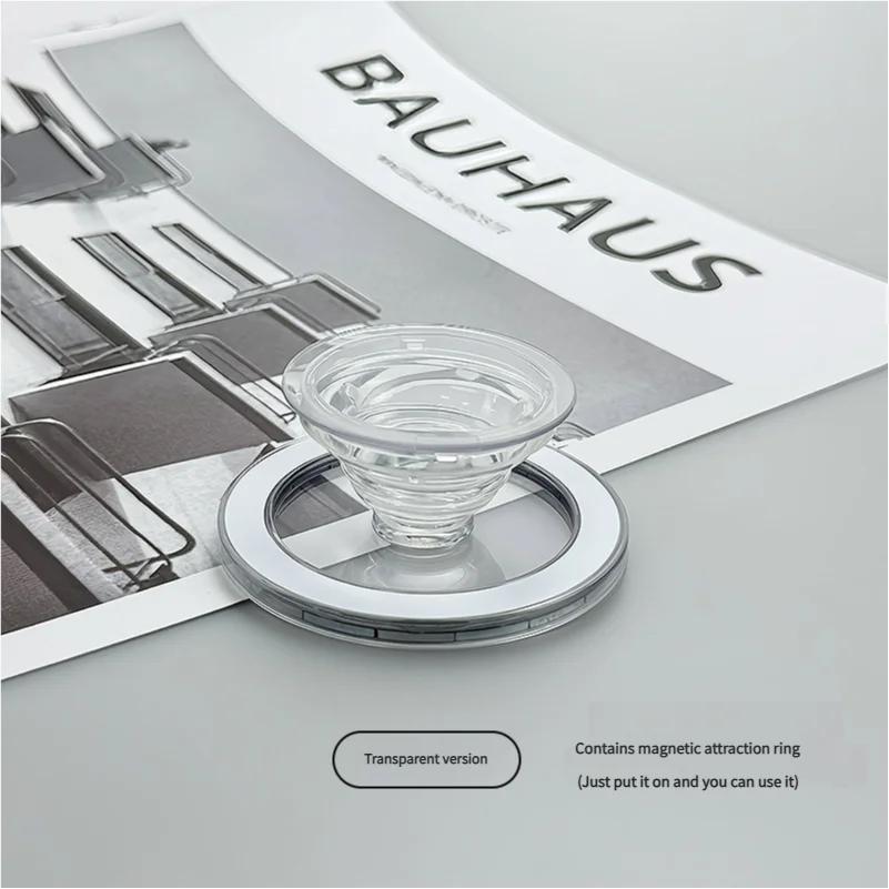 Magnetic Safe Ring Finger Expanding Stand Folding Mobile Phone Grip Holder Socket Pocket Support for iPhone Mac Samsung Xiaomi