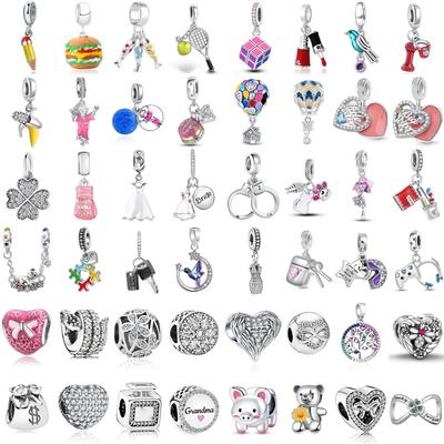 Cube de Tennis en Cuivre Porte-Clés Cochon Robe de Mariée Perle Ajustement Bracelet Original Collier Bijoux pour Femmes Accessoires